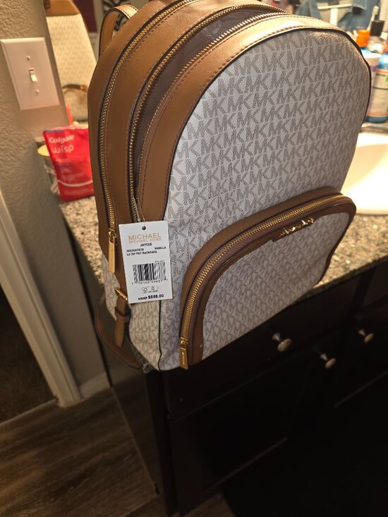 MICHAEL Michael Kors Jaycee Large Logo Backpack - Vanilla main image 4